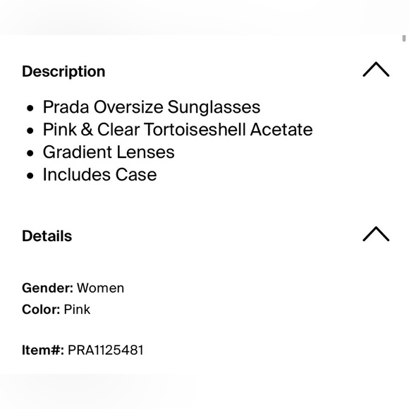 Prada Logo Pink Oversized Cat-Eye Sunglasses - Picture 6 of 6